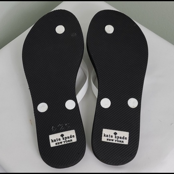 NEW Kate Spade SZ 6♠️B&W, Bow,Polka-Dot Flip-Flops - Picture 9 of 9
